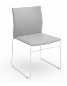 Used ARIS PROFIM stackable chair – light gray, gray sled base