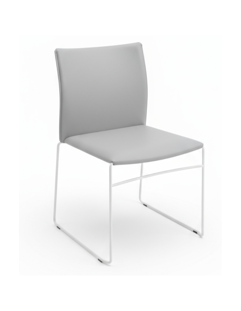 Used ARIS PROFIM stackable chair – light gray, gray sled base