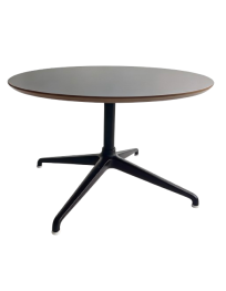 Uzywany-stolik-kawowy-okrągly-czarny-85-cm-srednicy-metalowa-noga-outlet-meblowy-warszawa-zerowastedesign