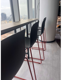 Used high bar table with media port