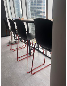 Used high bar table with media port