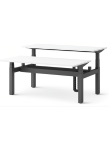 Used double electric desk Herman Miller Ratio sit-stand, white top