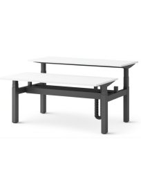 Used double electric desk Herman Miller Ratio sit-stand, white top