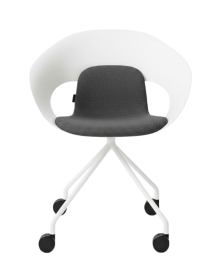 Chair DELI by Skandiform white-gray on wheels