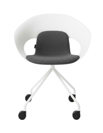 Chair DELI by Skandiform white-gray on wheels