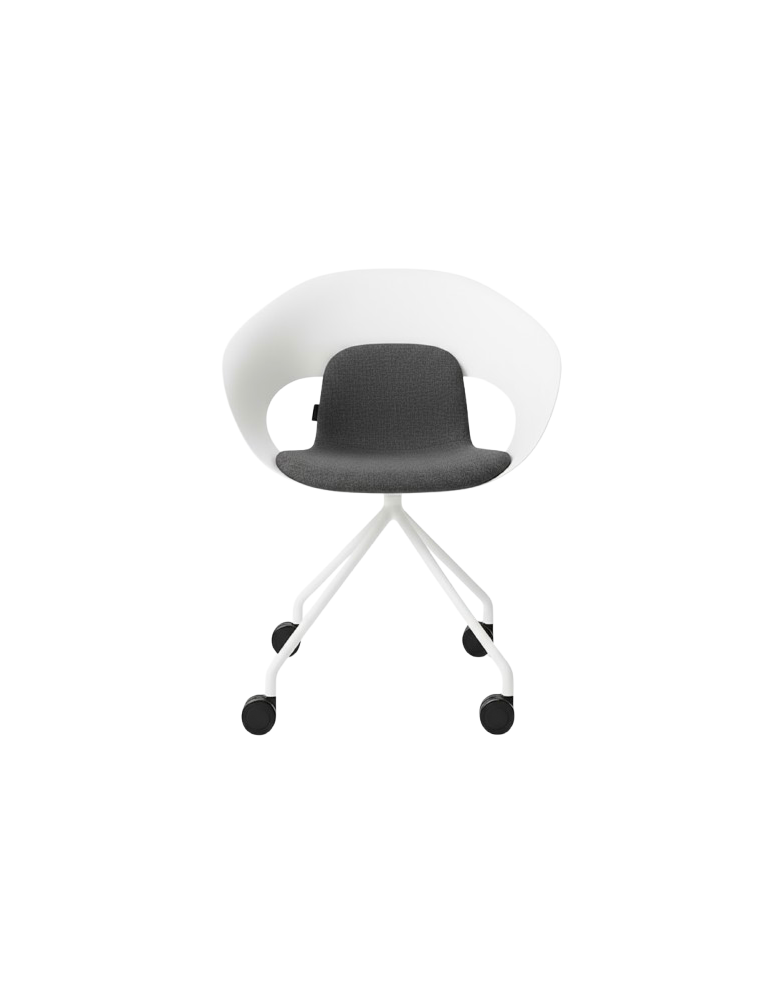 Chair DELI by Skandiform white-gray on wheels