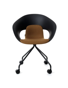 Chair DELI by Skandiform black-brown on wheels