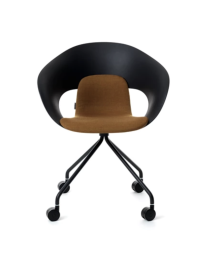 Chair DELI by Skandiform black-brown on wheels