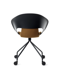 Chair DELI by Skandiform black-brown on wheels