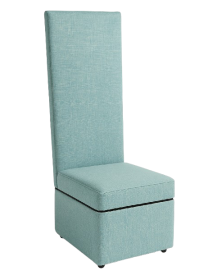 Used high back pouf light blue