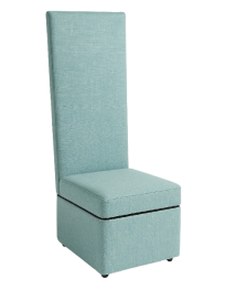 Used high back pouf light blue