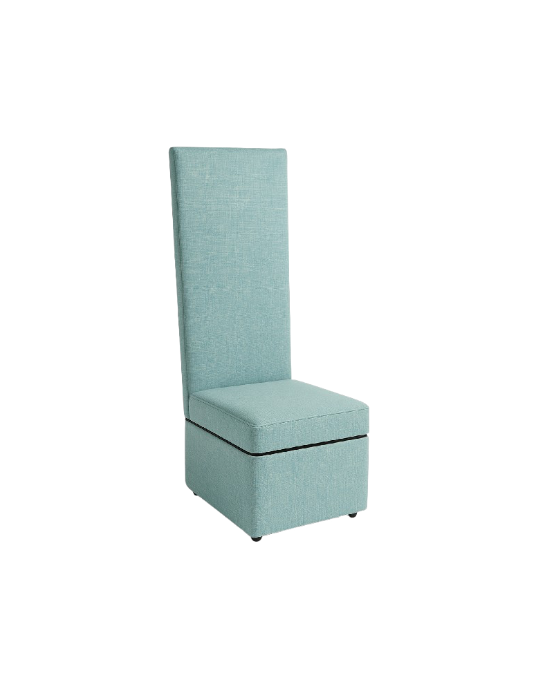 Used high back pouf light blue