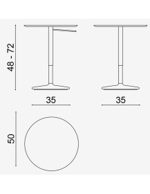 Used Adjustable Rotating PIX Table by Arper, White