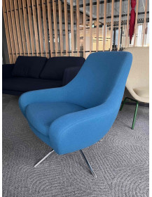 Used Noomi Softline Swivel Chair, Navy Blue