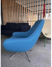 Used Noomi Softline Swivel Chair, Navy Blue