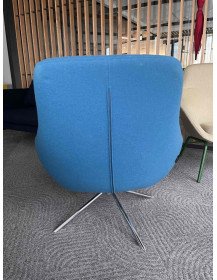 Used Noomi Softline Swivel Chair, Navy Blue