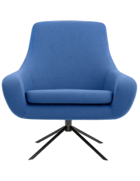 Used Noomi Softline Swivel Chair, Navy Blue