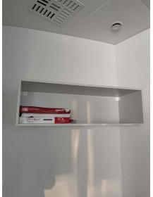 Used White Wall-Mounted Office Shelf
