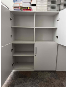 Used 4-Door White Office Cabinet