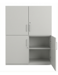 Used 4-Door White Office Cabinet
