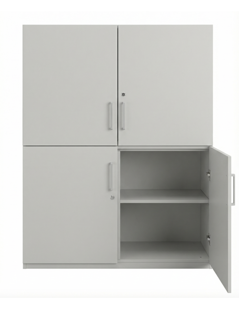 Used 4-Door White Office Cabinet