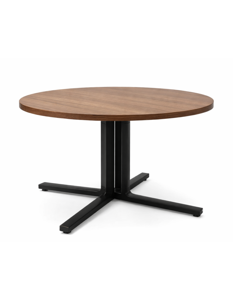 Uzywany-stolik-kawowy-drewnopodobny-blat-srednica-75cm-zerowastedesign-Warszawa