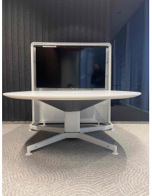 Used Steelcase D-Shaped Multimedia Conference Table