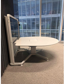 Used Steelcase D-Shaped Multimedia Conference Table