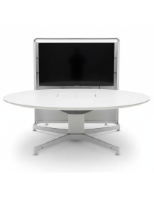 Used Steelcase D-Shaped Multimedia Conference Table