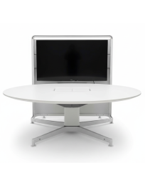 Used Steelcase D-Shaped Multimedia Conference Table