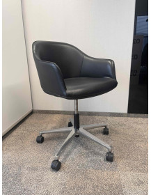 Used Black Vitra Softshell Office Chair on Wheels