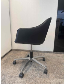 Used Black Vitra Softshell Office Chair on Wheels