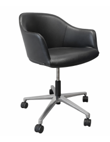 Used Black Vitra Softshell Office Chair on Wheels