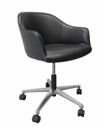Used Black Vitra Softshell Office Chair on Wheels
