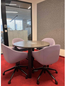 Used Naughtone Always Swivel Conference/Office Chair on Wheels Purple