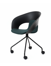 Used DELI Chair by Skandiform – Bucket Seat, Black‑Navy