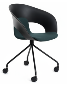 Used DELI Chair by Skandiform – Bucket Seat, Black‑Navy