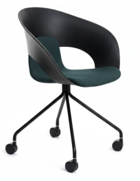 Used DELI Chair by Skandiform – Bucket Seat, Black‑Navy