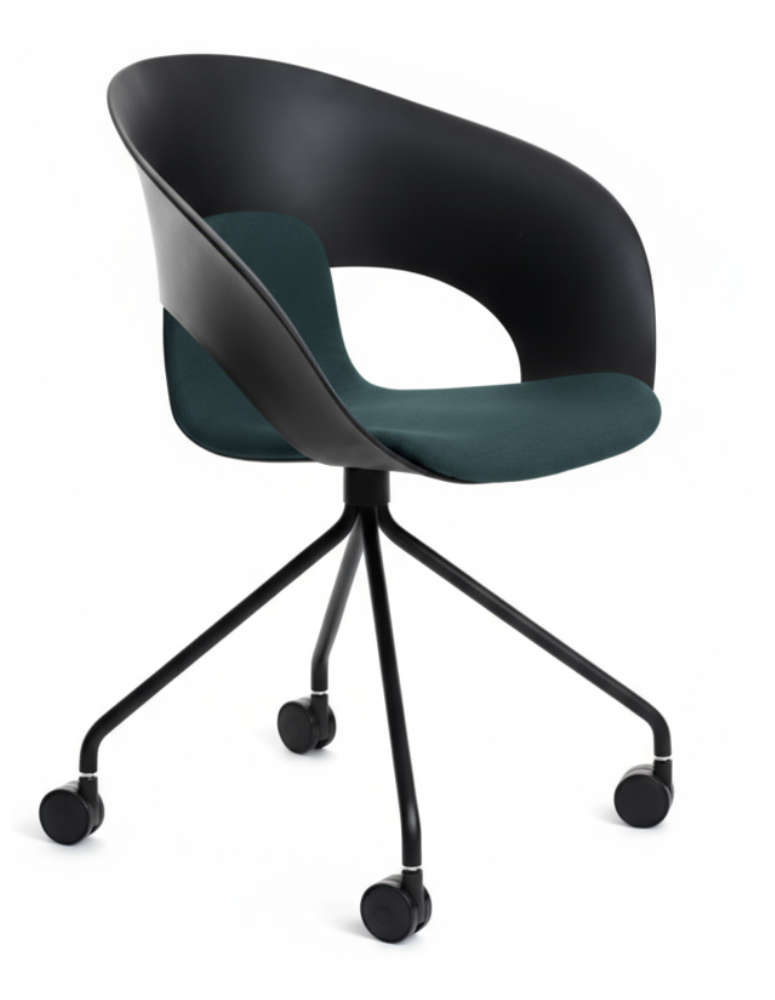Used DELI Chair by Skandiform – Bucket Seat, Black‑Navy