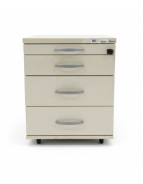 Used White Office Pedestal with Four Drawers