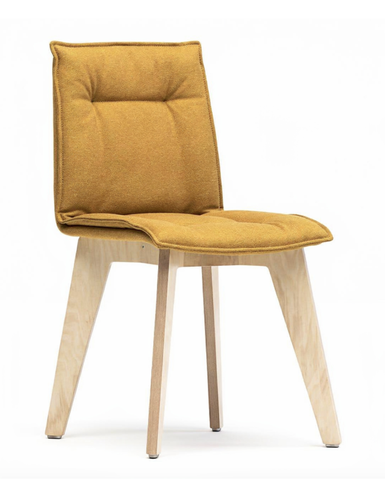 Used Vank Krak kitchen chair, orange upholstery