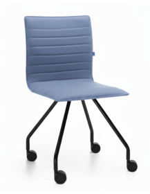 Used Bejot ORTE Chair – Upholstered Navy Blue with Casters