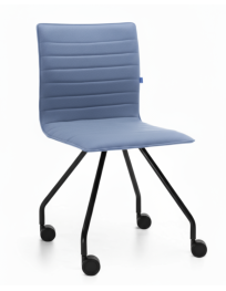 Used Bejot ORTE Chair – Upholstered Navy Blue with Casters