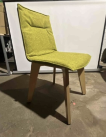 Used Vank Krak kitchen chair, green upholstery
