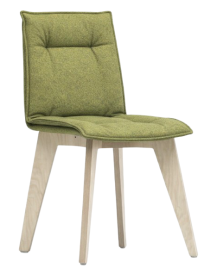 Used Vank Krak kitchen chair, green upholstery