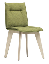 Used Vank Krak kitchen chair, green upholstery