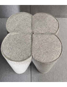 Used Noti Trefle pouf, grey