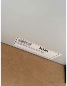 Used VANK high bar table 180×80×112 cm, white top, wooden legs