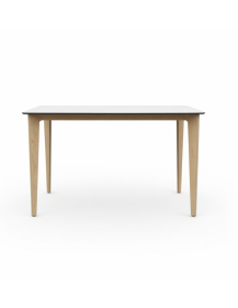Used VANK high bar table 180×80×112 cm, white top, wooden legs