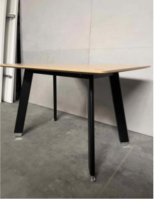 Used Balma kitchen/conference table 120x80x75 cm, wood-effect top, black legs